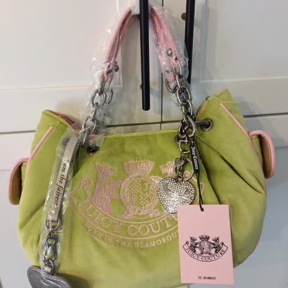 Juicy Couture Lime and Pink Shoulder Bag - Picture 6 of 7